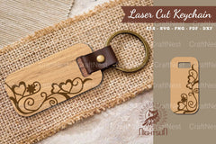 Decorative Heart Laser Cut Keychain Clipart Bundle - CraftNest - Digital Crafting and Art