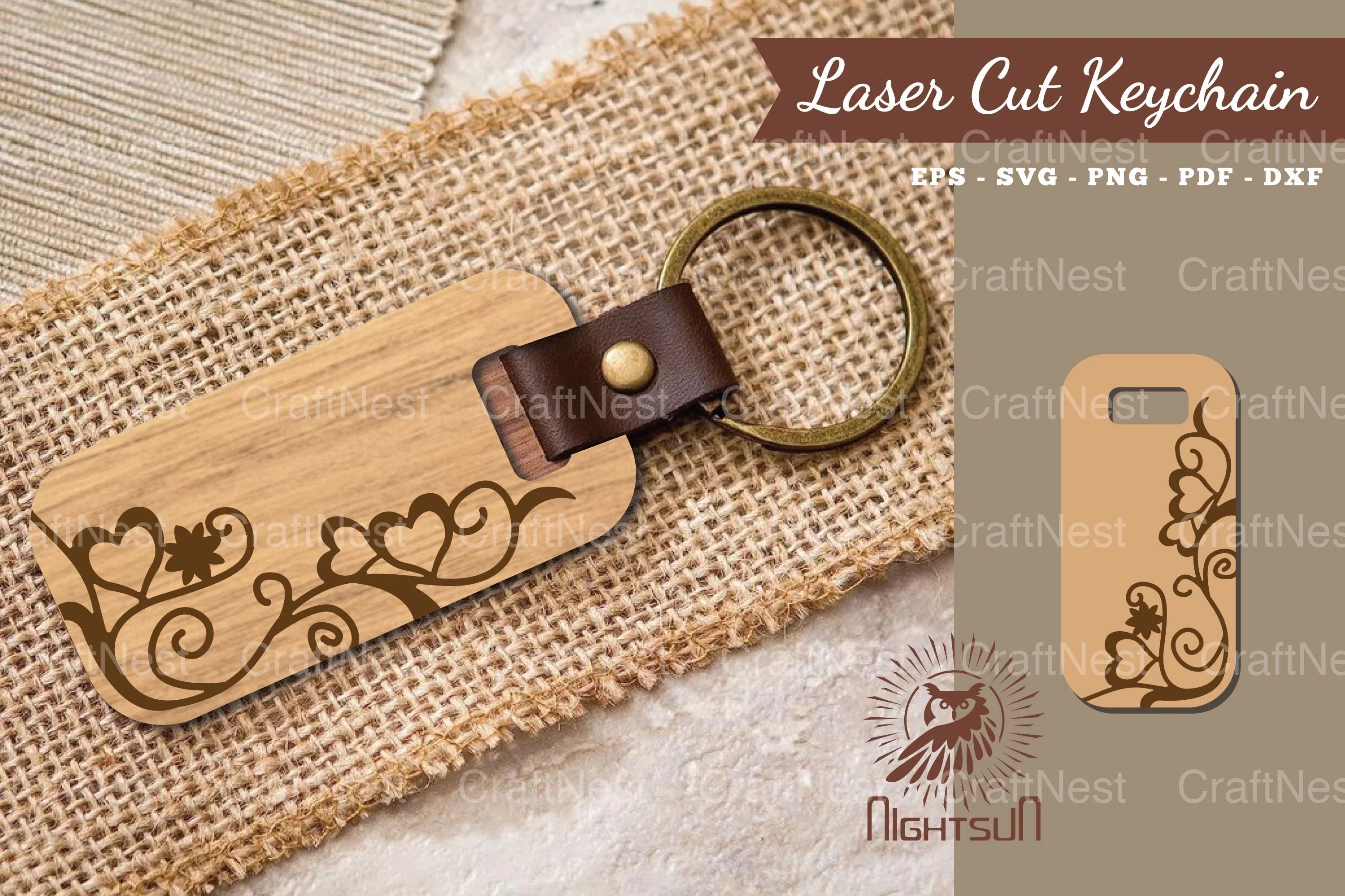 Decorative Heart Laser Cut Keychain Clipart Bundle - CraftNest - Digital Crafting and Art
