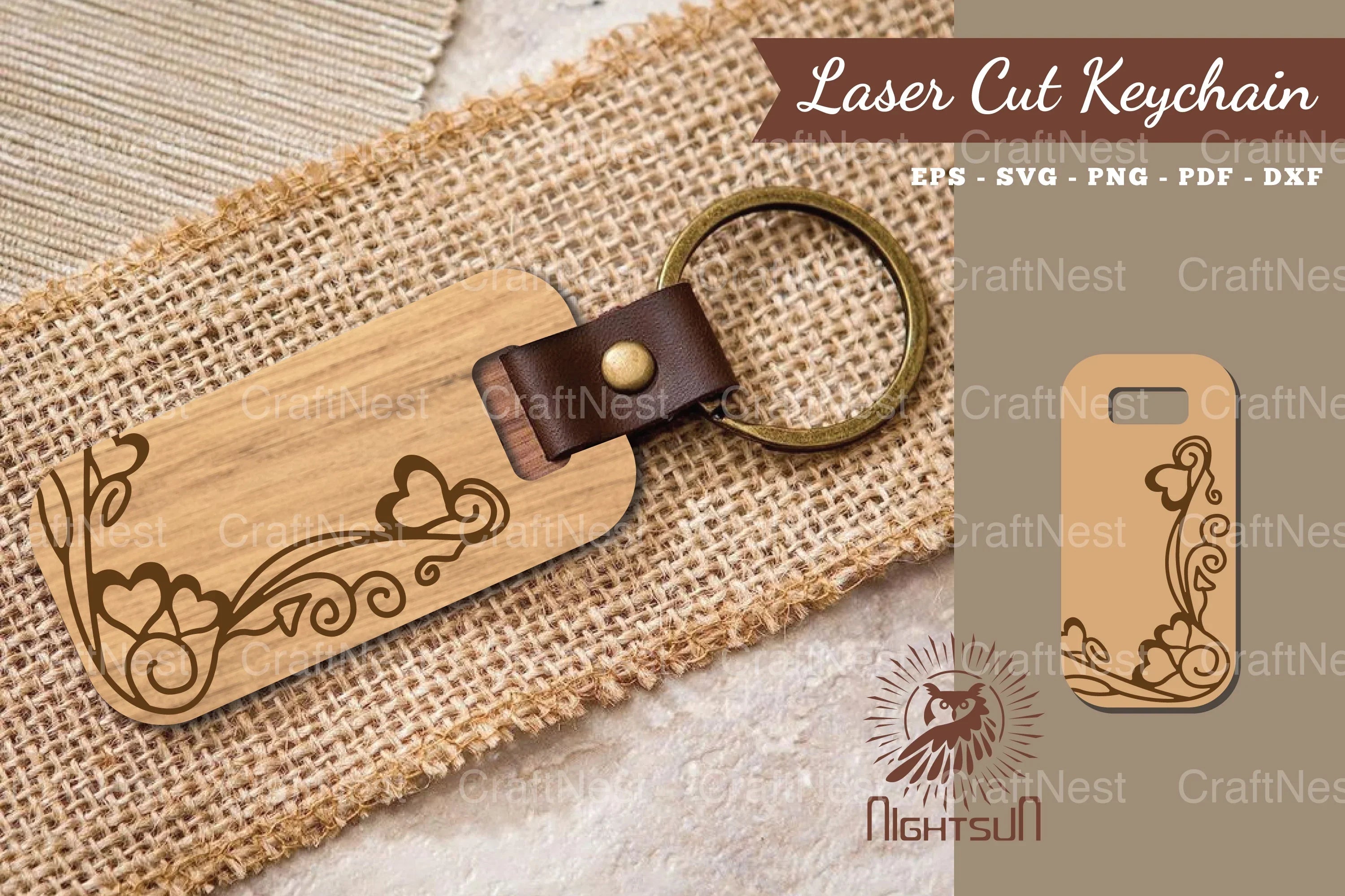 Decorative Heart Laser Cut Keychain Clipart Bundle - CraftNest - Digital Crafting and Art