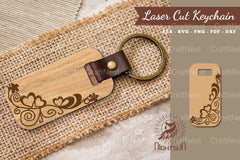 Decorative Heart Laser Cut Keychain Design Bundle - CraftNest - Digital Crafting and Art