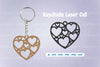 Decorative Heart Laser Cut Keychain SVG Bundle
