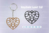 Decorative Heart Laser Cut Keychain SVG Bundle