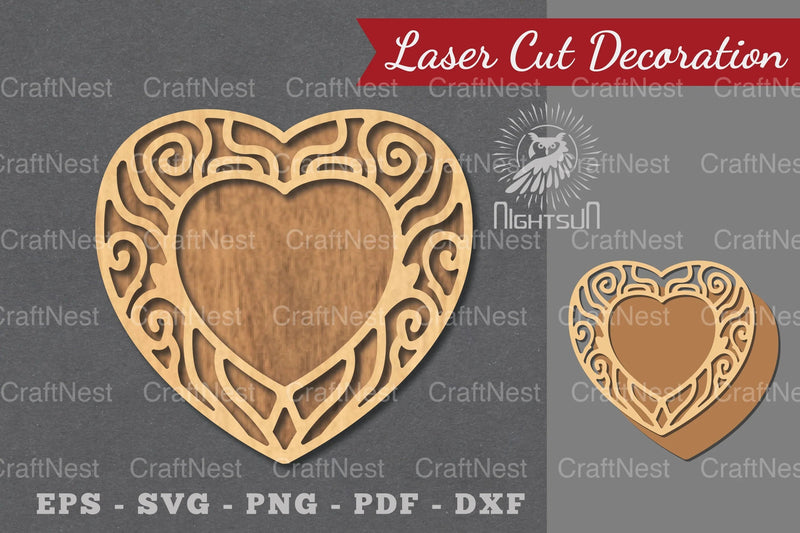 Decorative Heart Laser Cut Sign Bundle - CraftNest - Digital Crafting and Art