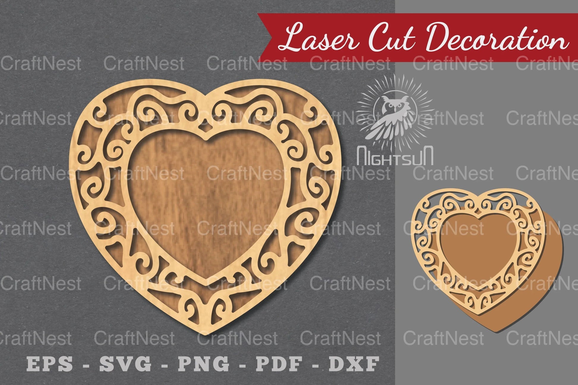 Decorative Heart Laser Cut Sign Bundle - CraftNest - Digital Crafting and Art