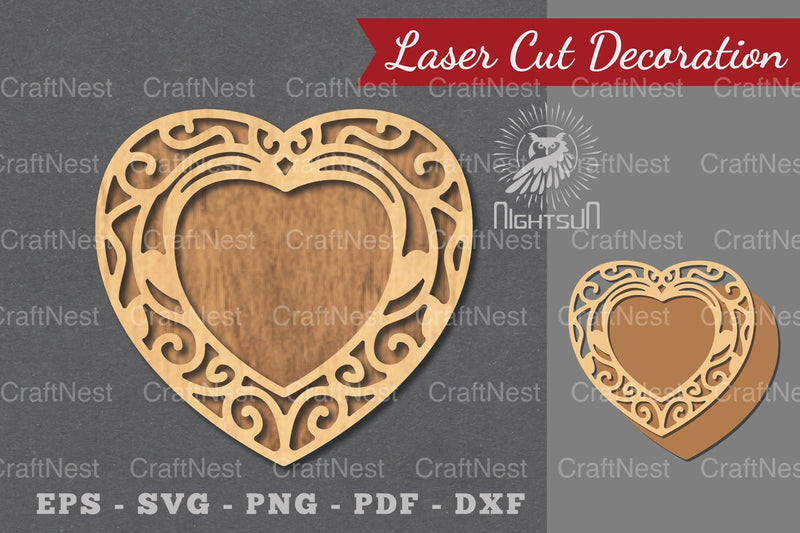 Decorative Heart Laser Cut Sign Clipart Bundle - CraftNest - Digital Crafting and Art