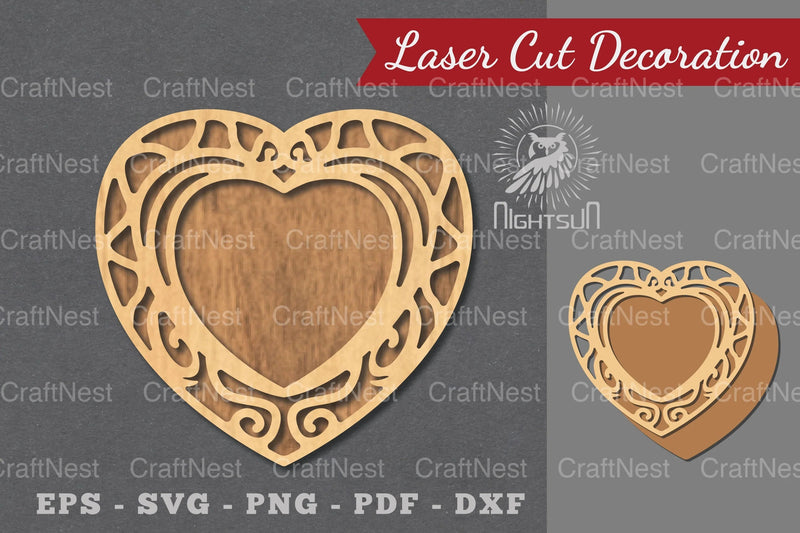 Decorative Heart Laser Cut Sign Clipart Bundle - CraftNest - Digital Crafting and Art