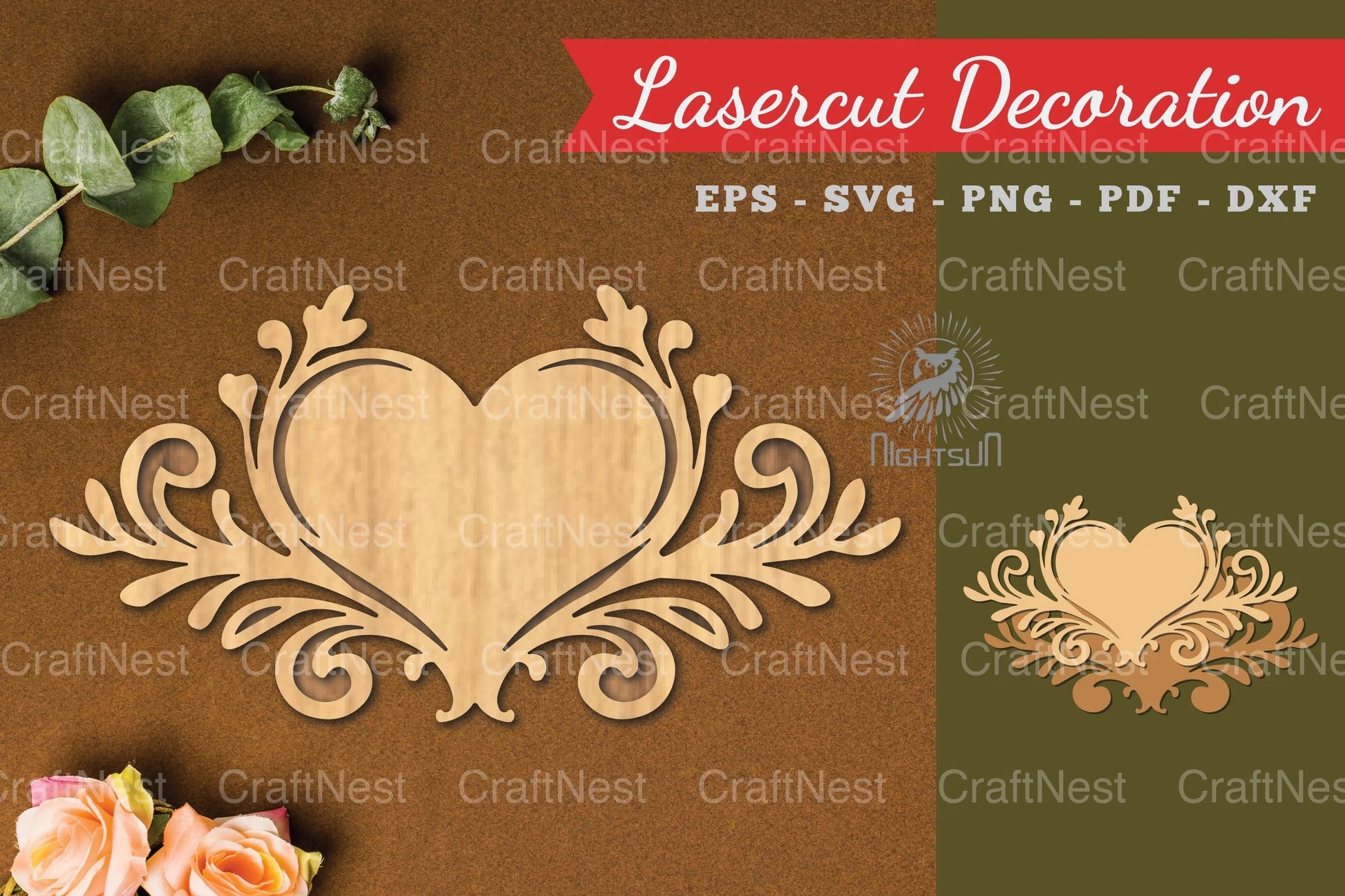 Decorative Heart Lasercut Decoration Bundle - CraftNest - Digital Crafting and Art