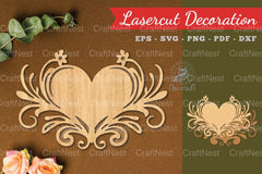 Decorative Heart Lasercut Decoration Clipart Bundle - CraftNest - Digital Crafting and Art