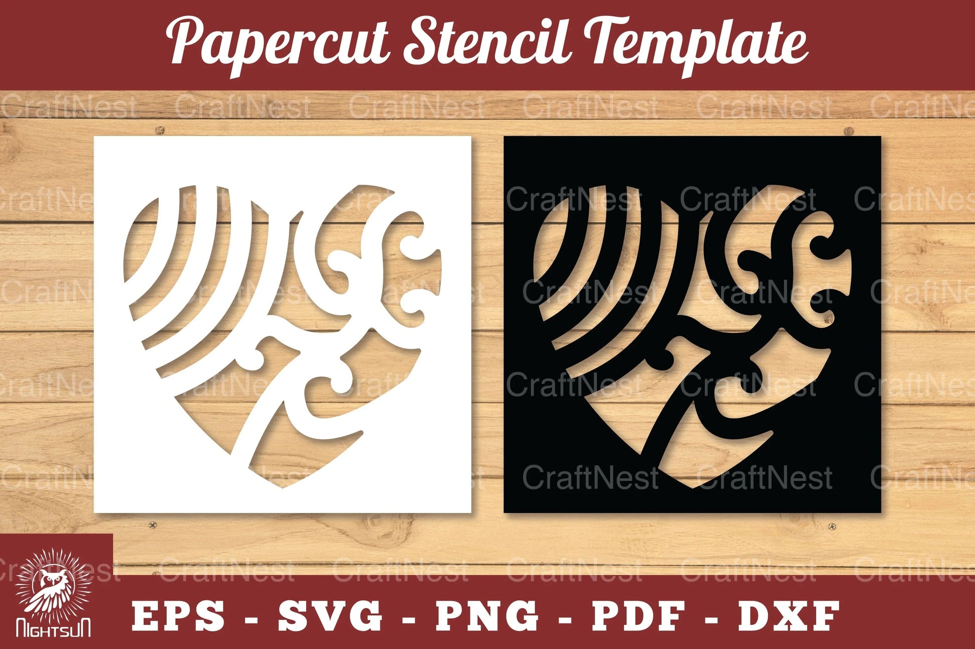 Decorative Heart Papercut Stencil Clipart Bundle - CraftNest - Digital Crafting and Art