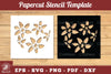 Decorative Heart Papercut Stencil Clipart Bundle