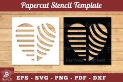 Decorative Heart Papercut Stencil Clipart Bundle - CraftNest - Digital Crafting and Art