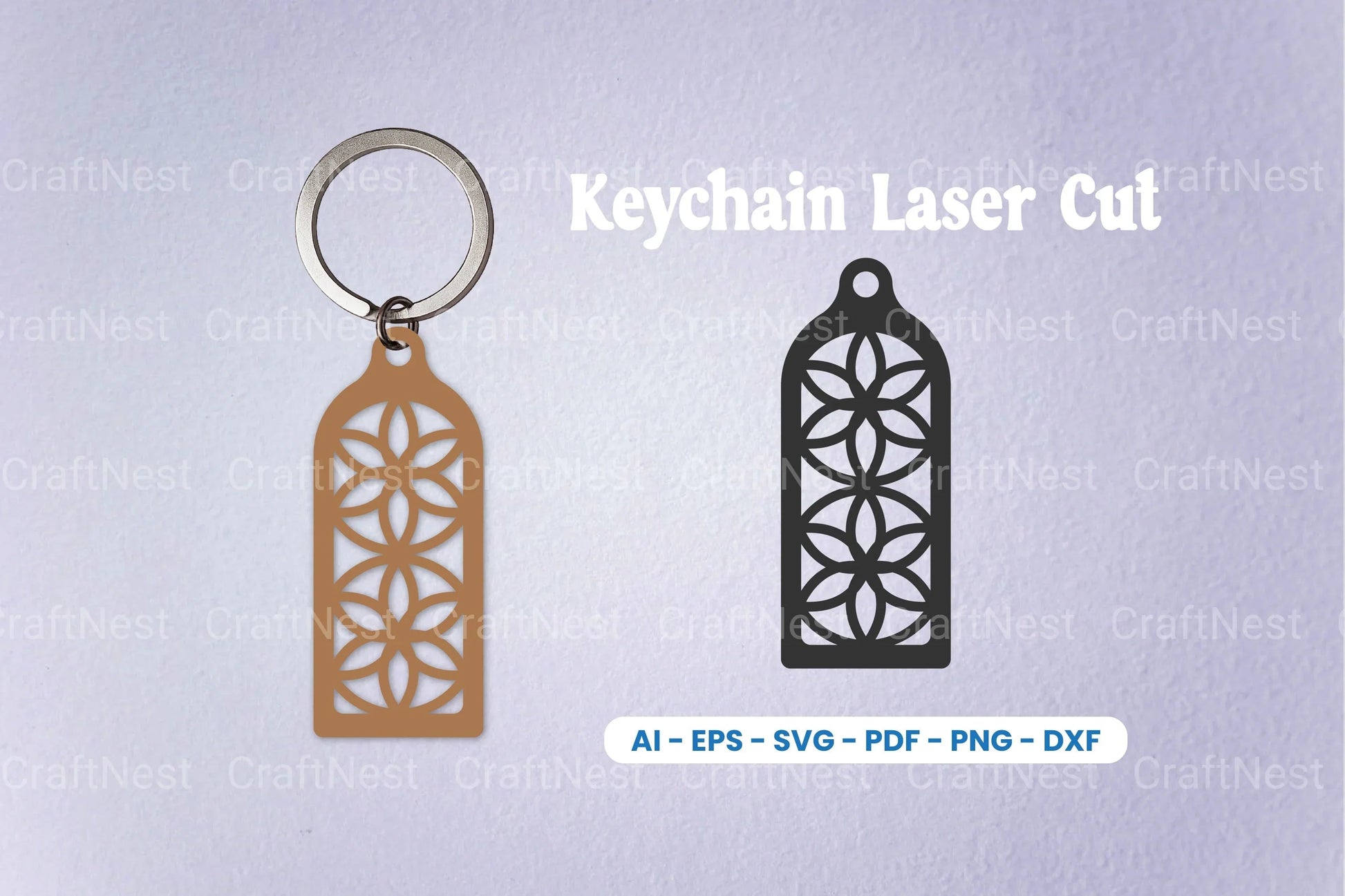 Decorative Laser Cut Keychain SVG Bundle Clipart - CraftNest - Digital Crafting and Art