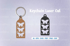 Decorative Laser Cut Keychain SVG Bundle - Clipart Bundle - CraftNest - Digital Crafting and Art