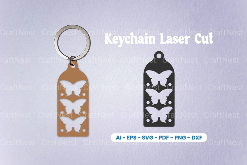 Decorative Laser Cut Keychain SVG Bundle - Clipart Bundle - CraftNest - Digital Crafting and Art