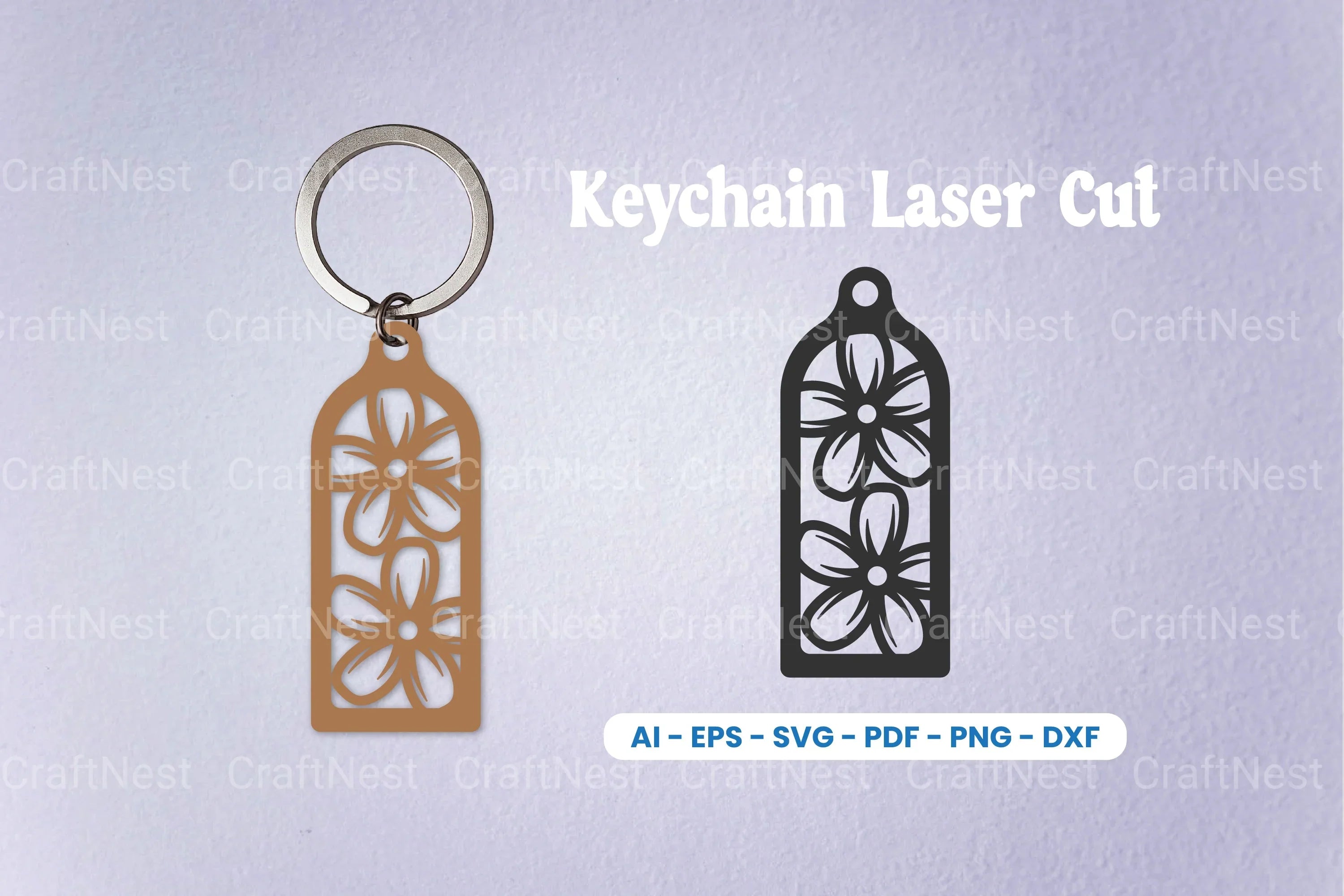 Decorative Laser Cut Keychain SVG Bundle - CraftNest - Digital Crafting and Art