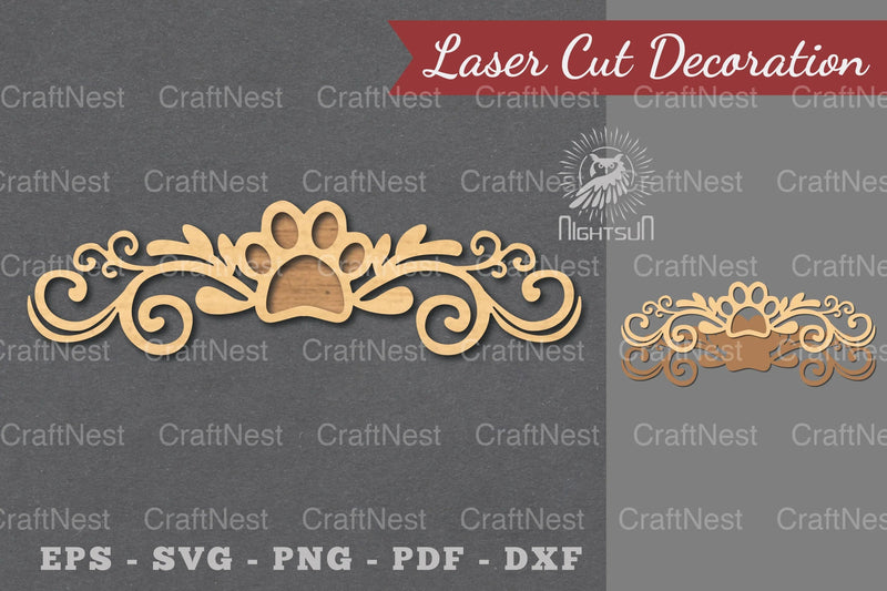 Decorative Paw Laser Cut Decoration Bundle - CraftNest - Digital Crafting and Art