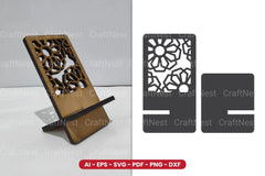 Decorative Phone Holder Lasercut SVG Bundle - CraftNest - Digital Crafting and Art