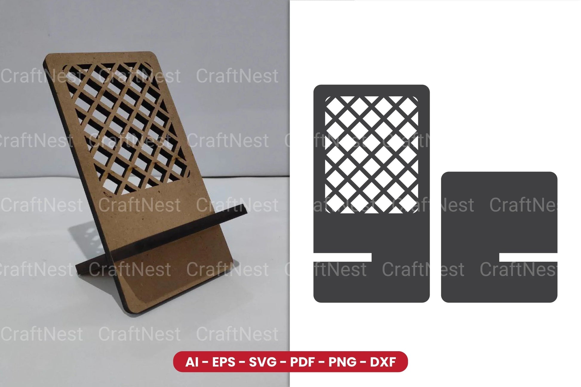 Decorative Phone Holder Lasercut SVG Bundle - CraftNest - Digital Crafting and Art