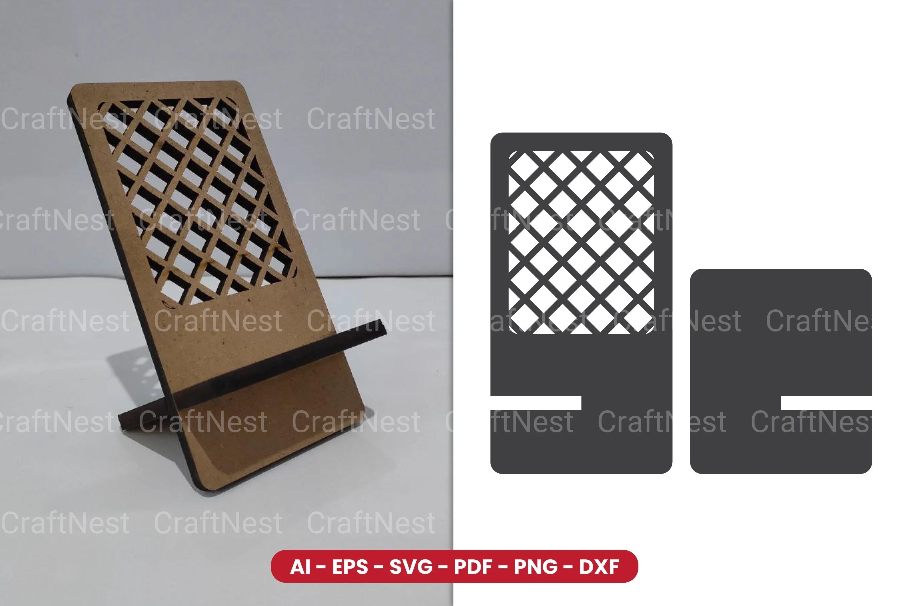 Decorative Phone Holder Lasercut SVG Bundle - CraftNest - Digital Crafting and Art