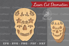 Decorative Skull Laser Cut Decoration Clipart Bundle - CraftNest - Digital Crafting and Art