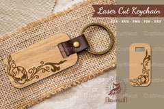 Decorative Skull Laser Cut Keychain Design Bundle - CraftNest - Digital Crafting and Art