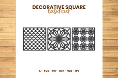 Decorative Square Lasercut SVG Bundle - CraftNest - Digital Crafting and Art