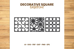 Decorative Square Lasercut SVG Bundle - CraftNest - Digital Crafting and Art