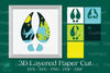 Deer Footprint 3D Layered Papercut Clipart Bundle