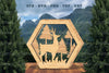 Deer Hexagon Laser Cut Home Decor SVG Bundle