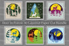 Deer in Forest 3D Layered Paper Cut Clipart Bundle