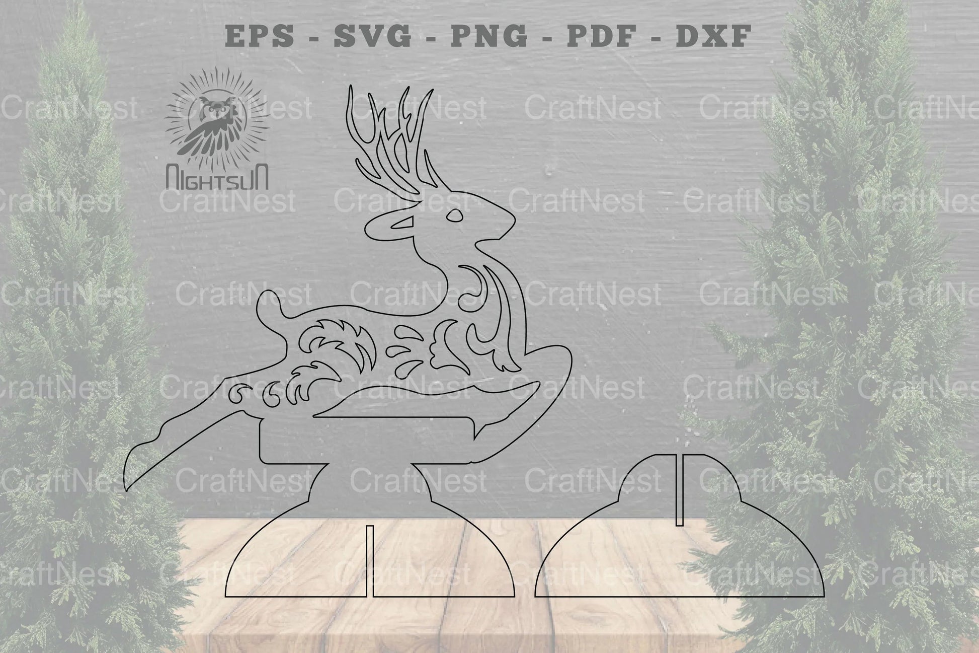 Deer Laser Cut Home Decor SVG Bundle - CraftNest - Digital Crafting and Art