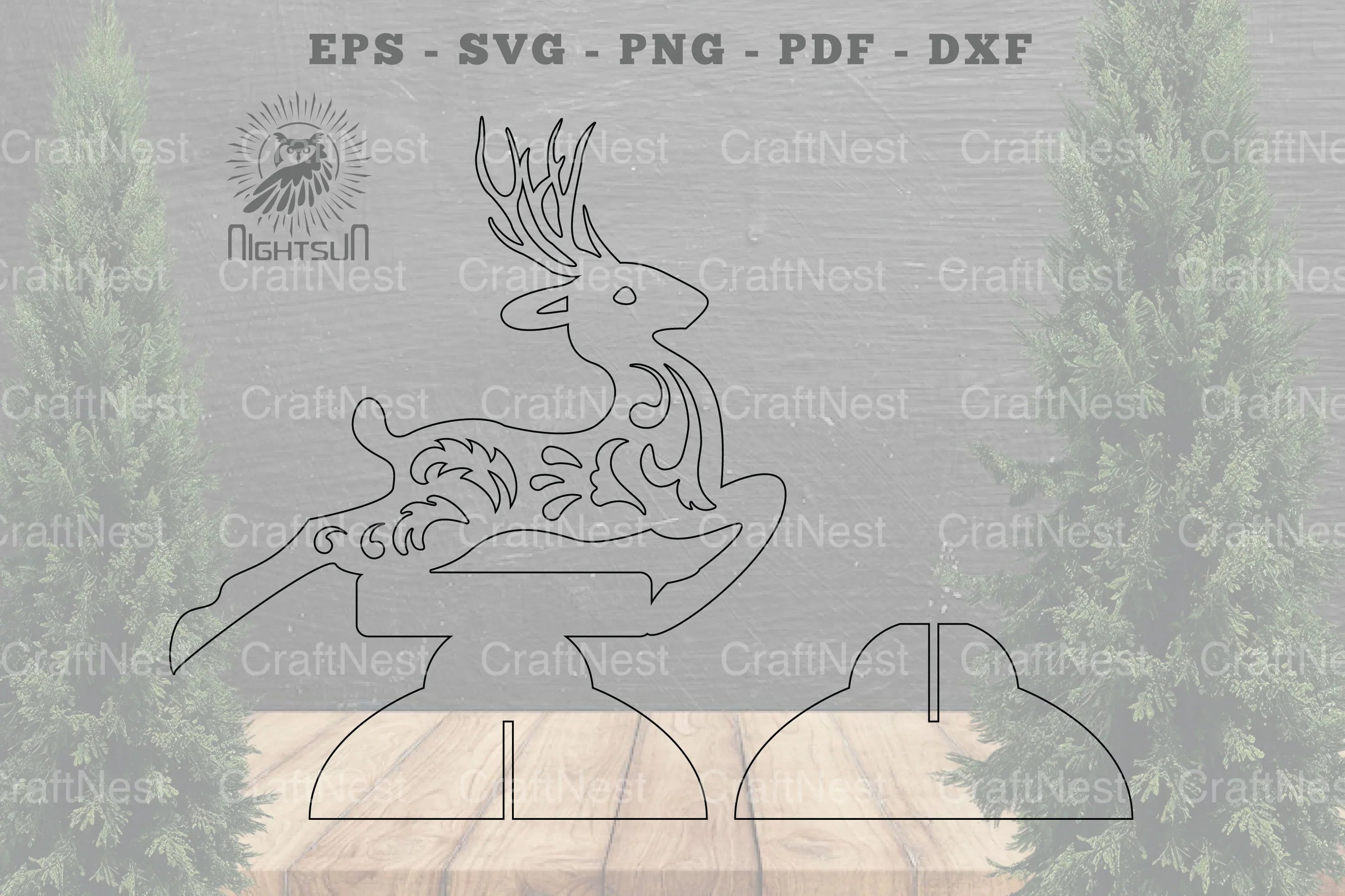 Deer Laser Cut Home Decor SVG Bundle - CraftNest - Digital Crafting and Art