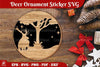 Christmas Deer Ornament Sticker Clipart Bundle