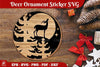 Christmas Deer Ornament Sticker Clipart Bundle