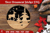 Christmas Deer Ornament Sticker Clipart Bundle