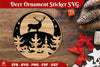 Christmas Deer Ornament Sticker SVG Bundle