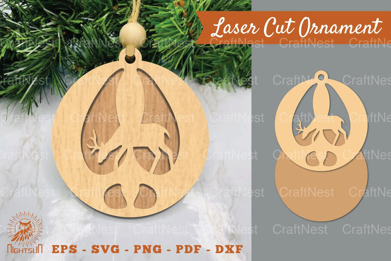 Deer Paw Laser Cut Ornament Clipart Bundle - CraftNest - Digital Crafting and Art