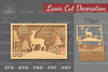 Deer Scene Laser Cut Home Decor Clipart Bundle
