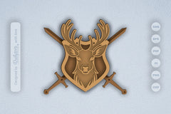 Deer Shield Laser Cut SVG Bundle - CraftNest - Digital Crafting and Art