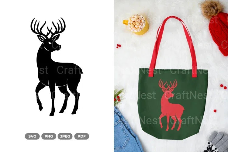Deer Silhouette Clipart Bundle - CraftNest - Digital Crafting and Art