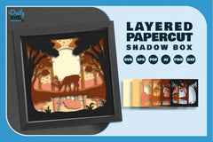 Deer at Lakeside Papercut SVG Bundle - CraftNest - Digital Crafting and Art