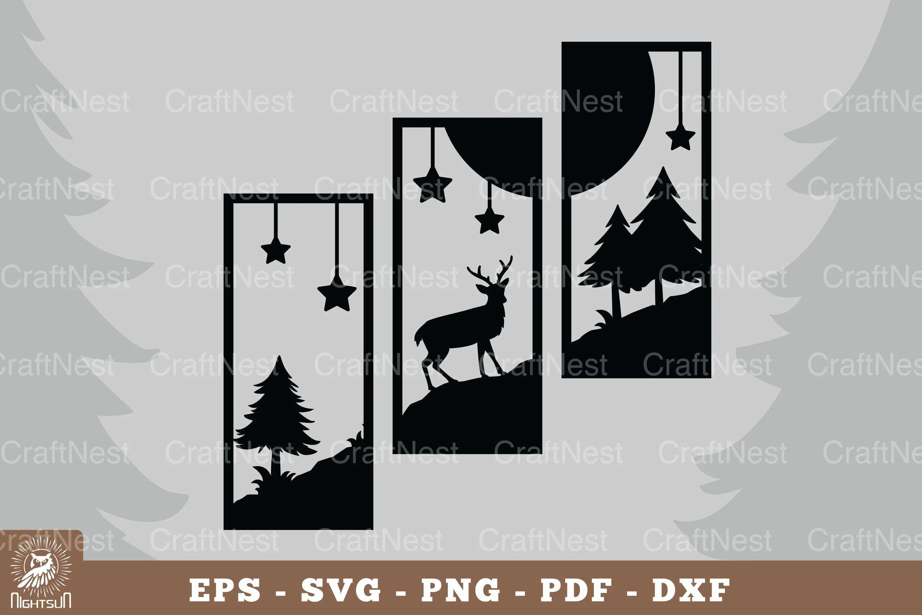 Deer in the Forest Home Decor Clipart Bundle - CraftNest - Digital Crafting and Art