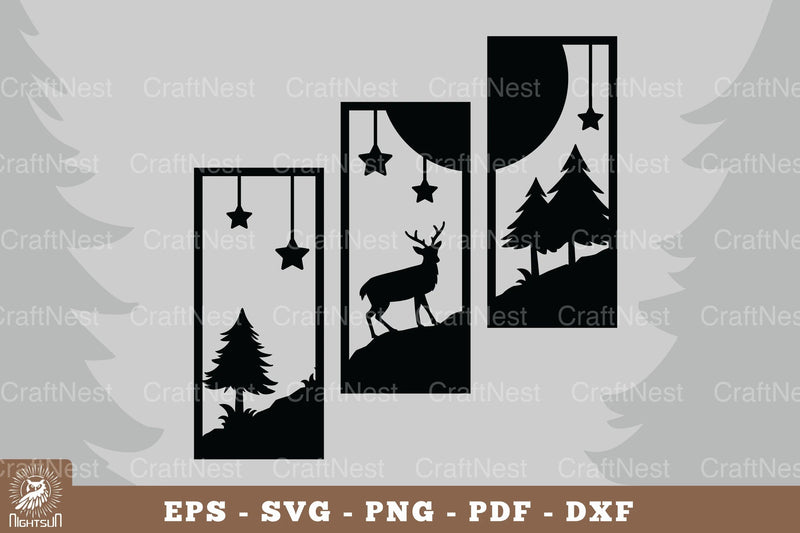 Deer in the Forest Home Decor Clipart Bundle - CraftNest - Digital Crafting and Art