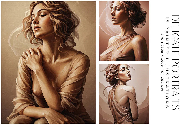 Delicate Portraits - Women - CraftNest - Digital Crafting and Art