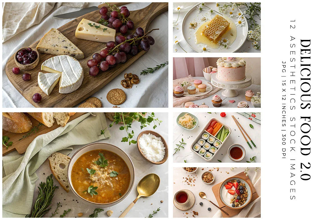 Delicious Food V2 - Stock Images - CraftNest - Digital Crafting and Art