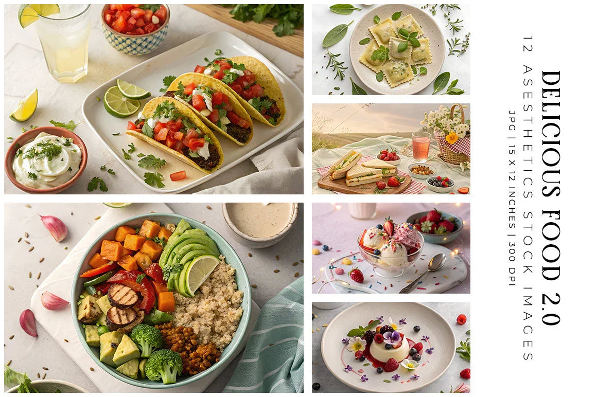 Delicious Food V2 - Stock Images - CraftNest - Digital Crafting and Art