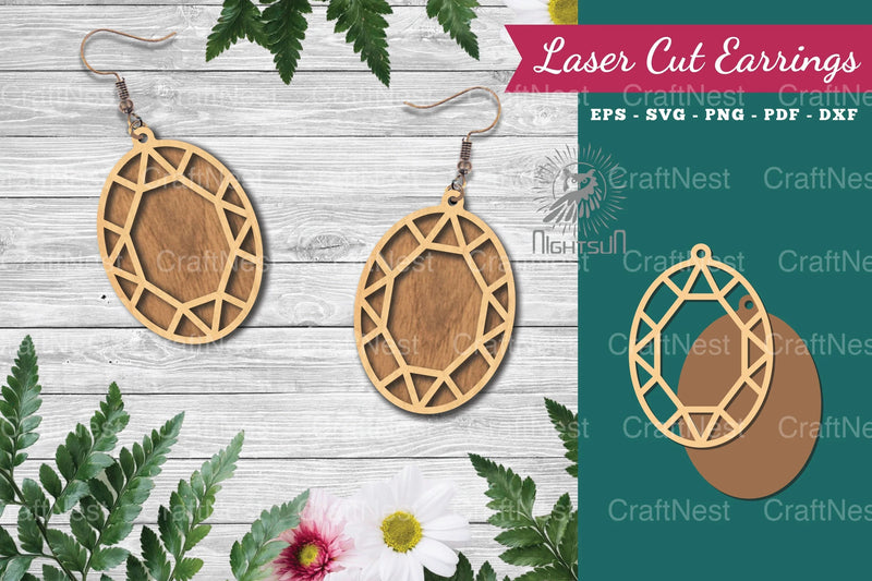 Diamond Laser Cut Earrings Bundle - CraftNest - Digital Crafting and Art