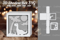 Dinosaur 3D Papercut Shadow Box Clipart Bundle - CraftNest - Digital Crafting and Art