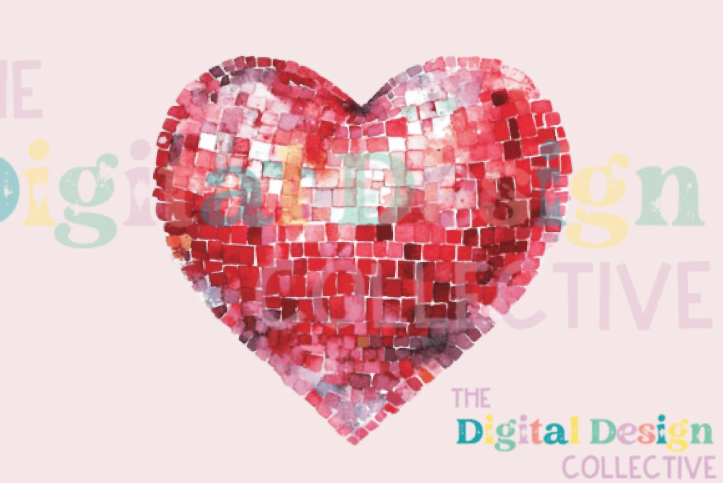 Valentine's Day Disco Ball Heart Clipart Bundle - CraftNest - Digital Crafting and Art