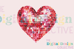 Valentine's Day Disco Ball Heart Clipart Bundle - CraftNest - Digital Crafting and Art